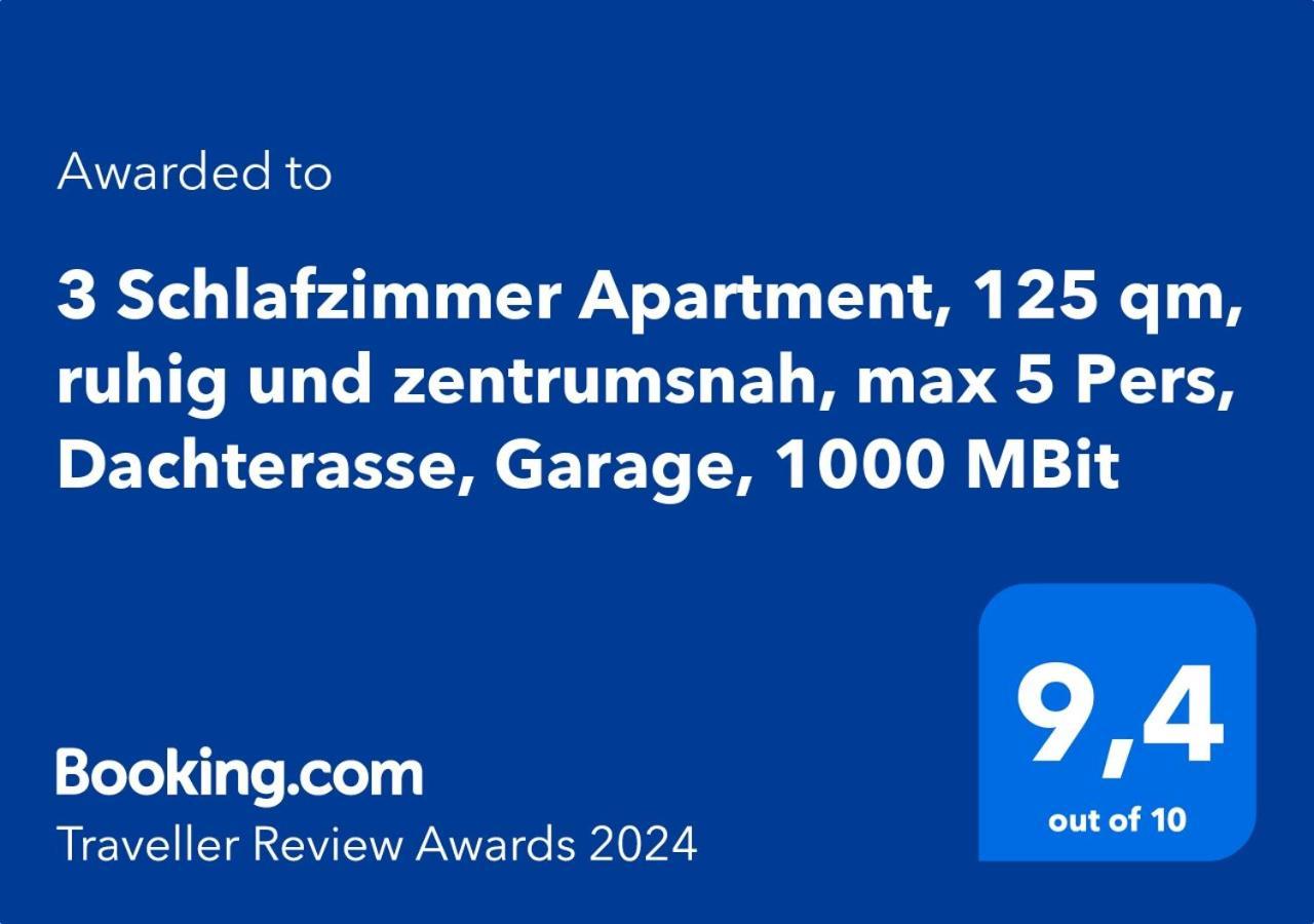 4 Zimmer Apartment, 125 Qm, Ruhig Und Zentrumsnah, Max 5 Pers, Dachterasse, Garage, 1000 Mbit Böblingen Exterior foto